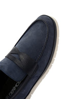 Erkek Lacivert Nubuk Deri Casual Loafer | Derimod Erkek Lacivert Nubuk Deri Casual Loafer | Derimod
