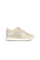 Geox Women's Beige Tabelya Leather Thick Heeled Lace-up Sneaker | Derimod Geox Women's Beige Tabelya Leather Thick Heeled Lace-up Sneaker | Derimod