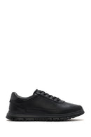 Erkek Siyah Bağcıklı Deri Casual Sneaker | Derimod Erkek Siyah Bağcıklı Deri Casual Sneaker | Derimod