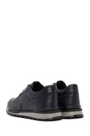 Erkek Lacivert Bağcıklı Deri Casual Sneaker | Derimod Erkek Lacivert Bağcıklı Deri Casual Sneaker | Derimod
