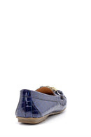 Kadın Kroko Desenli Rugan Loafer | Derimod Kadın Kroko Desenli Rugan Loafer | Derimod