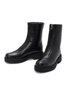 Women's Black Front Zipper Leather Boots | Derimod Women's Black Front Zipper Leather Boots | Derimod