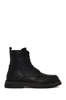 Male Black Lace-up Leather Casual Boots | Derimod Male Black Lace-up Leather Casual Boots | Derimod