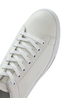 Erkek Beyaz Bağcıklı Deri Sneaker | Derimod Erkek Beyaz Bağcıklı Deri Sneaker | Derimod