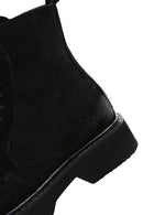 Men's Black Suede Leather Zippered Boots | Derimod Men's Black Suede Leather Zippered Boots | Derimod