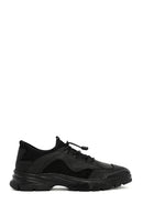 Erkek Siyah Bağcıklı Deri Sneaker | Derimod Erkek Siyah Bağcıklı Deri Sneaker | Derimod
