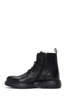 Men's Black Lace-Up Leather Casual Boots | Derimod Men's Black Lace-Up Leather Casual Boots | Derimod