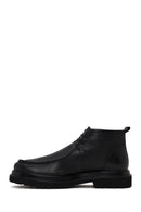Male Black Lace-up Leather Casual Boots | Derimod Male Black Lace-up Leather Casual Boots | Derimod