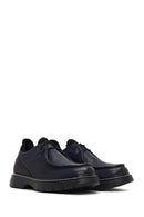 Male Black Lace-Up Thick-Soled Leather Casual Shoes | Derimod Male Black Lace-Up Thick-Soled Leather Casual Shoes | Derimod