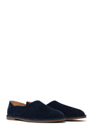 Erkek Lacivert Süet Deri Loafer | Derimod Erkek Lacivert Süet Deri Loafer | Derimod