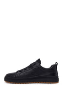Erkek Siyah Bağcıklı Deri Sneaker | Derimod Erkek Siyah Bağcıklı Deri Sneaker | Derimod