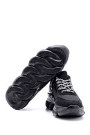 Women's High-Based Sneaker with Patent Leather Detail | Derimod Women's High-Based Sneaker with Patent Leather Detail | Derimod