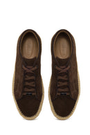 Erkek Kahverengi Kalın Tabanlı Süet Deri Sneaker | Derimod Erkek Kahverengi Kalın Tabanlı Süet Deri Sneaker | Derimod
