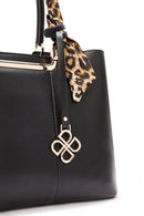 Women's Black Long Strap Handbag with Accessory Detail | Derimod Women's Black Long Strap Handbag with Accessory Detail | Derimod