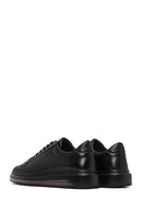 Erkek Siyah Bağcıklı Deri Sneaker | Derimod Erkek Siyah Bağcıklı Deri Sneaker | Derimod