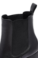 Woman Black Chunky Heels Leather Chelsea Boots | Derimod Woman Black Chunky Heels Leather Chelsea Boots | Derimod