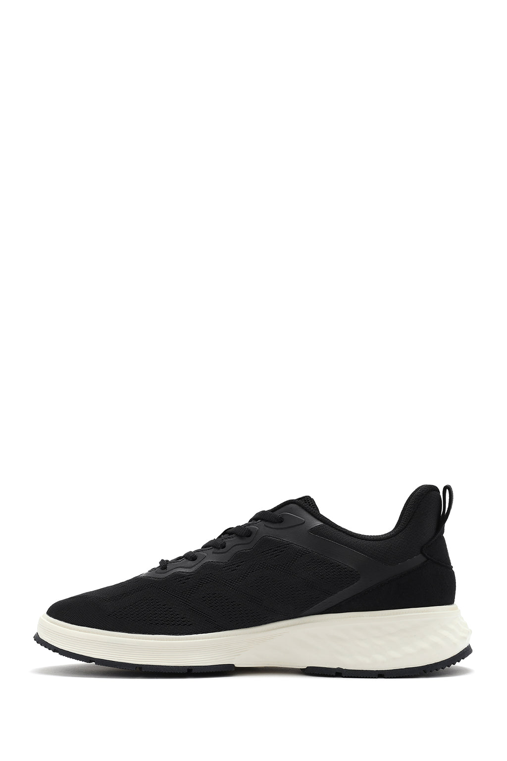 Erkek Siyah Bağcıklı Kalın Tabanlı Sneaker