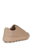 Geox Women's Beige Spherica Ecub-1 Lace-Up Leather Sneaker | Derimod Geox Women's Beige Spherica Ecub-1 Lace-Up Leather Sneaker | Derimod