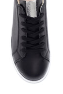 Kadın Siyah Deri Kalın Tabanlı Sneaker | Derimod Kadın Siyah Deri Kalın Tabanlı Sneaker | Derimod