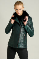 Stella Women's Leather Jacket | Derimod Stella Women's Leather Jacket | Derimod