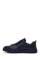 Erkek Lacivert Bağcıklı Deri Sneaker | Derimod Erkek Lacivert Bağcıklı Deri Sneaker | Derimod