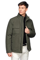 Geox Men's Green Rieti Zippered Jacket | Derimod Geox Men's Green Rieti Zippered Jacket | Derimod