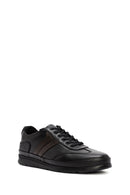 Erkek Siyah Bağcıklı Deri Sneaker | Derimod Erkek Siyah Bağcıklı Deri Sneaker | Derimod