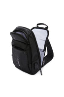 D-Pack Men's Black Technological Fabric Crossbody Bag | Derimod D-Pack Men's Black Technological Fabric Crossbody Bag | Derimod