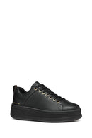 Geox Women's Black Spherica Ecub-2 Lace-Up Leather Sneaker | Derimod Geox Women's Black Spherica Ecub-2 Lace-Up Leather Sneaker | Derimod