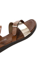 Women's Tan Ankle Strap Leather Bodrum Sandals | Derimod Women's Tan Ankle Strap Leather Bodrum Sandals | Derimod