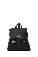 Woman Black Backpack with Accessories | Derimod Woman Black Backpack with Accessories | Derimod