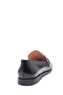 Women's Leather Chain Patent Leather Loafer | Derimod Women's Leather Chain Patent Leather Loafer | Derimod