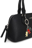 Woman Black Long-Strap Charm Shoulder Bag | Derimod Woman Black Long-Strap Charm Shoulder Bag | Derimod