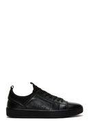 Erkek Siyah Bağcıklı Deri Sneaker | Derimod Erkek Siyah Bağcıklı Deri Sneaker | Derimod