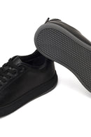Erkek Siyah Bağcıklı Deri Sneaker | Derimod Erkek Siyah Bağcıklı Deri Sneaker | Derimod