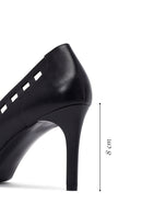 Kadın Siyah İnce Topuklu Deri Stiletto | Derimod Kadın Siyah İnce Topuklu Deri Stiletto | Derimod