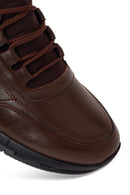Male Brown Lace-up Leather Casual Sneaker | Derimod Male Brown Lace-up Leather Casual Sneaker | Derimod