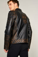 Escobar Men's Leather Jacket | Derimod Escobar Men's Leather Jacket | Derimod