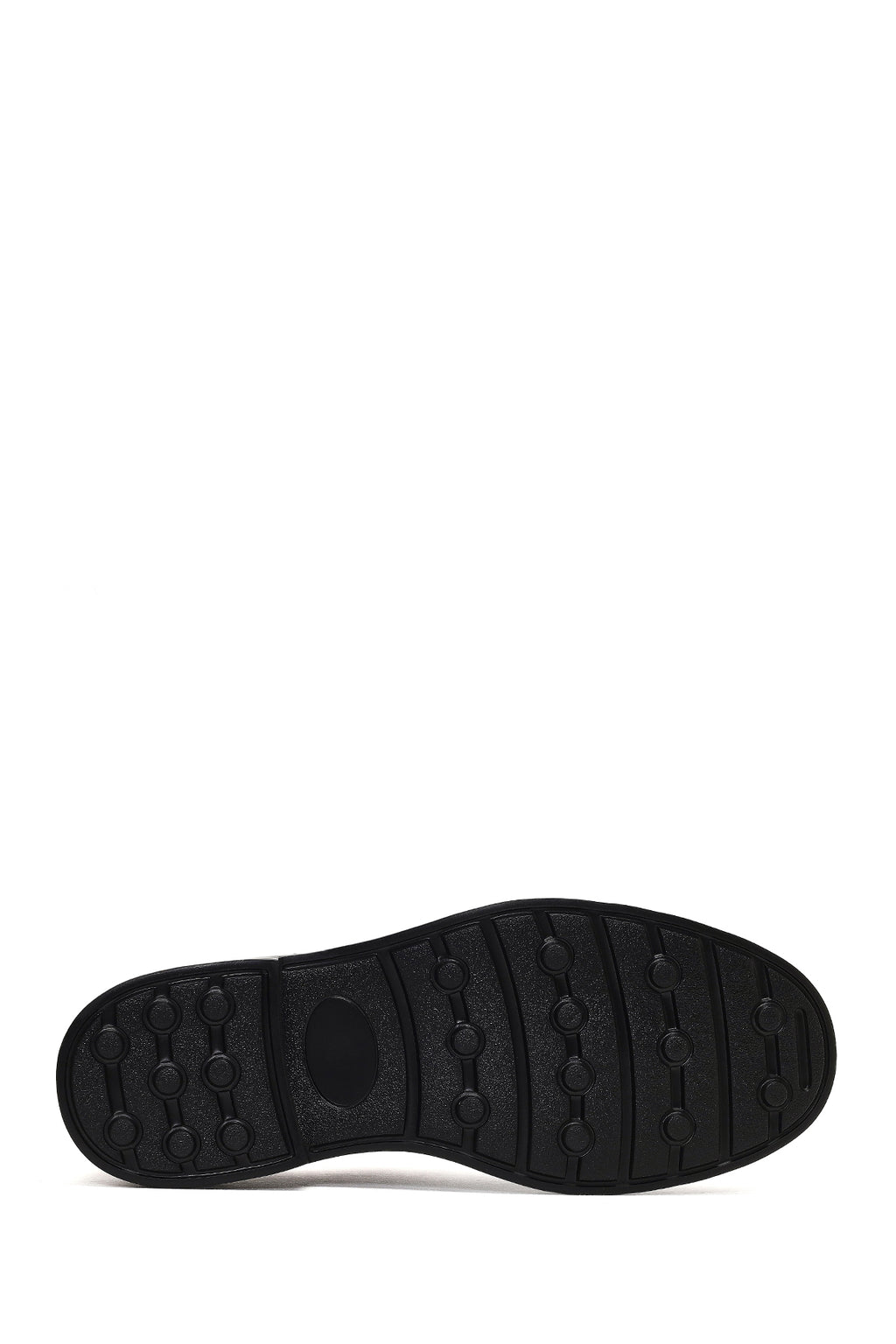 Erkek Siyah Bağcıklı Kalın Tabanlı Deri Casual Ayakkabı