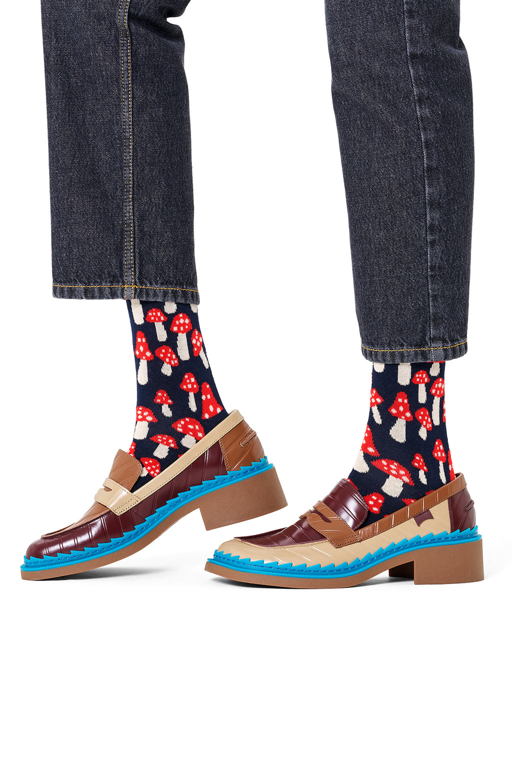 Happy Socks Erkek Lacivert Desenli Pamuk Çorap