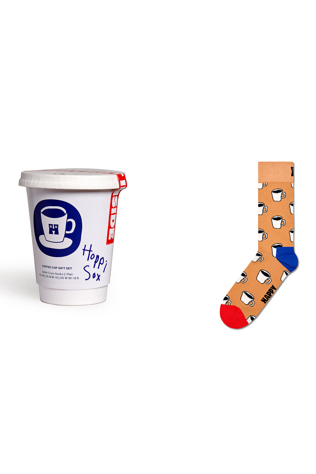 Happy Socks Erkek Beyaz Desenli Pamuklu Çorap