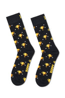 Happy Socks Erkek Siyah Kupa Desenli Pamuklu Çorap | Derimod Happy Socks Erkek Siyah Kupa Desenli Pamuklu Çorap | Derimod