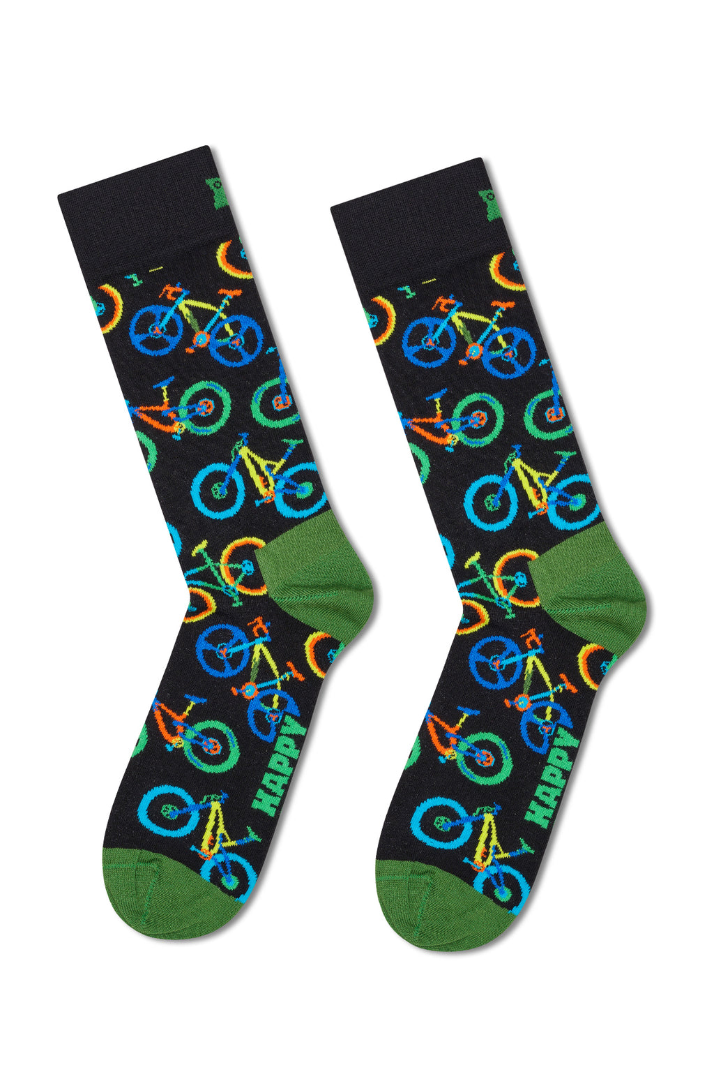 Happy Socks Erkek Siyah Desenli Pamuklu Çorap
