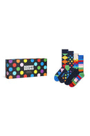 Happy Socks Erkek Çok Renkli Desenli Pamuklu 4'lü Çorap Seti | Derimod Happy Socks Erkek Çok Renkli Desenli Pamuklu 4'lü Çorap Seti | Derimod