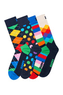 Happy Socks Erkek Çok Renkli Desenli Pamuklu 4'lü Çorap Seti | Derimod Happy Socks Erkek Çok Renkli Desenli Pamuklu 4'lü Çorap Seti | Derimod