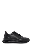 Erkek Siyah Kalın Tabanlı Bağcıklı Deri Casual Sneaker | Derimod Erkek Siyah Kalın Tabanlı Bağcıklı Deri Casual Sneaker | Derimod