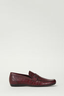 Croco Men's Leather Loafer | Derimod Croco Men's Leather Loafer | Derimod