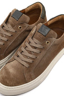 Kadın Bej Bağcıklı Süet Deri Sneaker | Derimod Kadın Bej Bağcıklı Süet Deri Sneaker | Derimod