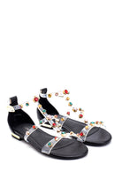Kadın Taş Detaylı Casual Sandalet | Derimod Kadın Taş Detaylı Casual Sandalet | Derimod