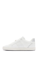 Geox Kadın Beyaz Blomiee Bağcıklı Deri Sneaker | Derimod Geox Kadın Beyaz Blomiee Bağcıklı Deri Sneaker | Derimod